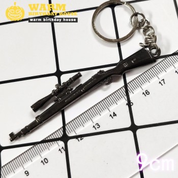 2018 New Game Kawaii PUBG CS GO Weapon keychain Helmet 98K Gun men toys many cute Pendant on the bag for children gifts hot sale