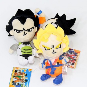 1 Pc Cute Anime Dragon Ball Z Plush Keychain Toy Vegeta Pendant Super Saiyan Stuffed Plush Pendant Doll plush keychain toys