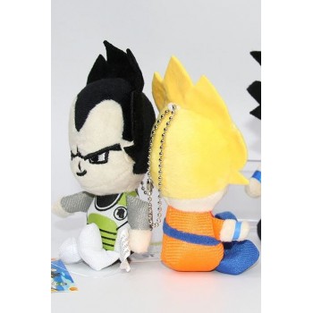 1 Pc Cute Anime Dragon Ball Z Plush Keychain Toy Vegeta Pendant Super Saiyan Stuffed Plush Pendant Doll plush keychain toys