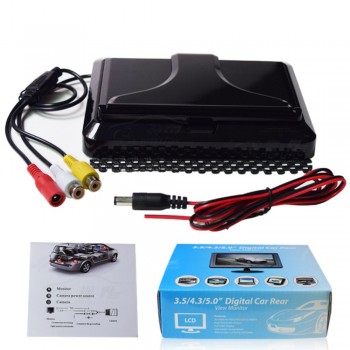 5.0 Color HD CCD Car Display 5 Inch Folding New Digital Screen 2 Channel Video Input DVD Player DC 12/24V Monitor
