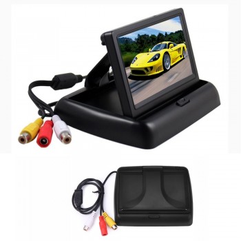 4.3 inch HD Foldable Car Rearview Backup Camera Reverse Backup Monitorr Reversing LCD TFT Display 2.4 Ghz Wireless Camera Kit