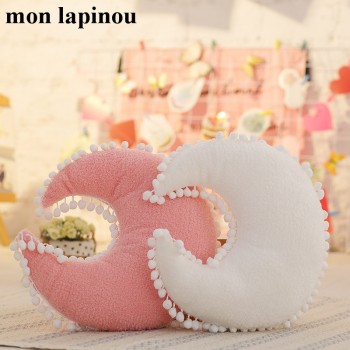 Cloud Plush Pillow Pink White Stuffed Soft Star Throw Pillow Moon Cushion Baby Kids Pillow Sofa Home Decor Girls Pillow amp;Cushion