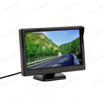 car monitor small display 5 inch TFT color digital lcd for DVD vehicle reversing parking assistance backup rear view camera