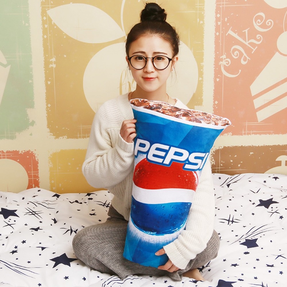 1pcs 55cm 3D Pepsi Cola Plush Pillow Kawaii Carton Pop Corn Chips squishy Plush Pillow Soft Cusion Gifts for Children plush toys