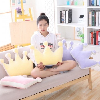 Crown plush pillow colorful stuffed soft plush crown toy home sofa decoration cushion kids toys birthday gift for girlfriend