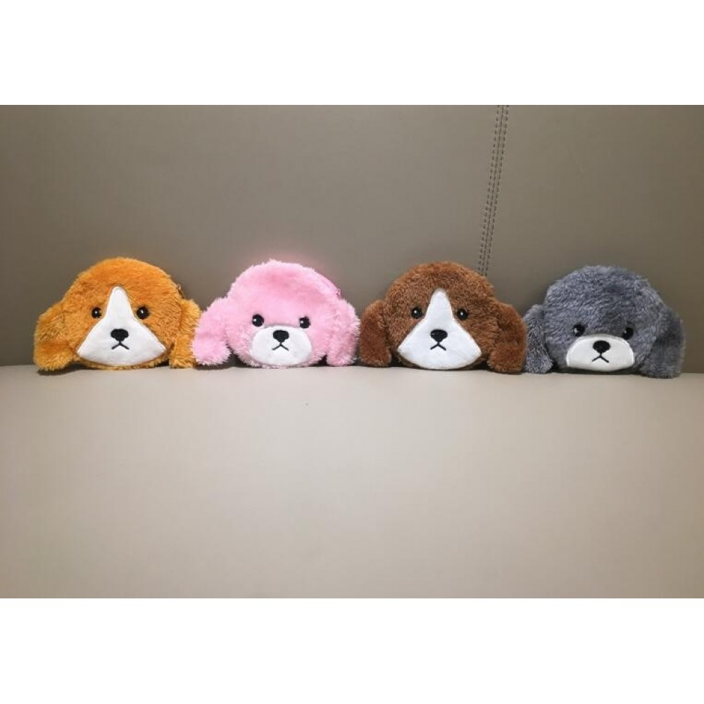 New 4Colors- Little Dogs Plush Purse , 12cm approx. popular Plush dog Coin bag plush coin pouch