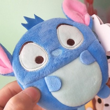 Disney cartoon plush purse cute plush toy coin purse Stitch  Mickey Mouse Minnie plush purse children boy girl gift Size 11x10cm
