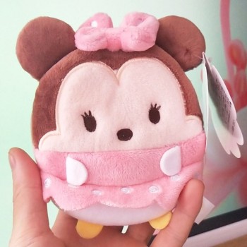 Disney cartoon plush purse cute plush toy coin purse Stitch  Mickey Mouse Minnie plush purse children boy girl gift Size 11x10cm