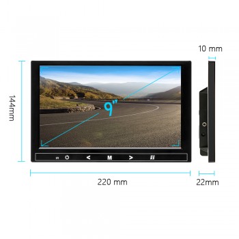 Podofo Car Monitor 9 inch TFT LCD monitor For Rear View Reverse Camera Mini TV Computer Display Mirror Link For Android Iphone