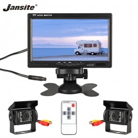 Jansite 7 TFT LCD Wired HD Car Monitor Display Cameras Reverse Camera Parking System for Car Rear view Monitor Applicable truck