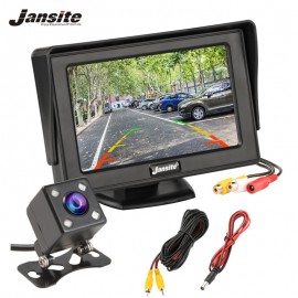 Jansite 4.3 Car monitor TFT LCD Car Rear View Monitor Parking Rearview System for Backup Reverse Camera Support VCD DVD Auto TV