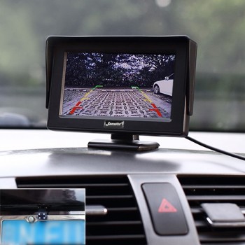 Jansite 4.3 Car monitor TFT LCD Car Rear View Monitor Parking Rearview System for Backup Reverse Camera Support VCD DVD Auto TV