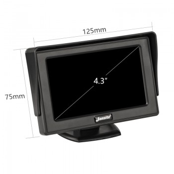Jansite 4.3 Car monitor TFT LCD Car Rear View Monitor Parking Rearview System for Backup Reverse Camera Support VCD DVD Auto TV