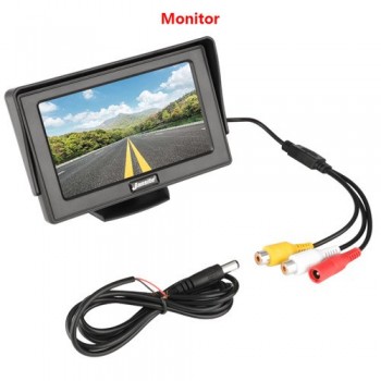 Jansite 4.3 Car monitor TFT LCD Car Rear View Monitor Parking Rearview System for Backup Reverse Camera Support VCD DVD Auto TV