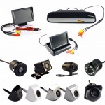 Viecar 4.3 Inch Auto Parking System HD Car Rearview Mirror Monitor  and 170 degrees Waterproof Car rear view camera
