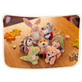 2018 New Kids Plush Toys Animal Fluffy Rabbit 10CM Cute  kawaii anime plush keychain plush toys for kids gift.
