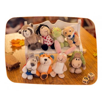 2018 New Kids Plush Toys Animal Fluffy Rabbit 10CM Cute  kawaii anime plush keychain plush toys for kids gift.