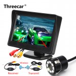 2018 New 4.3 Car Backup Monitor Rear View Camera Night Vision Waterproof Backup Camera+Wireless 2.4G Transmitter amp; Receiver Kit