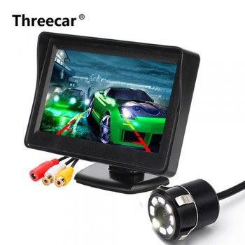 2018 New 4.3 Car Backup Monitor Rear View Camera Night Vision Waterproof Backup Camera+Wireless 2.4G Transmitter amp; Receiver Kit