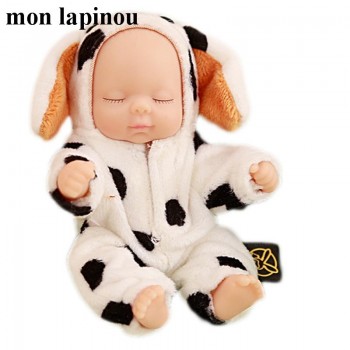 cute lifelike renascer baby doll 12cm plush car keychain bebe menina reborn toys joint doll small pendant for women children toy