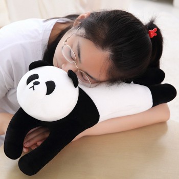 Elastic Plush C Shaped Animals Body Pillow Lying Panda/Duck/Cat Kids Bedding Pillow Cartoon Ultra Soft Sleeping Companion Pillow