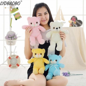 LYDBAOBO 1PC 32CM Creative Light Up LED Teddy Bear Stuffed Animals Plush Toy Glowing Teddy Bear Luminous Christmas Gift for Kids
