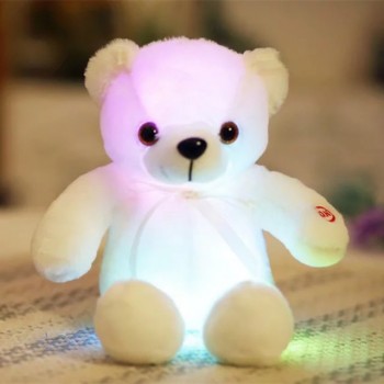 LYDBAOBO 1PC 32CM Creative Light Up LED Teddy Bear Stuffed Animals Plush Toy Glowing Teddy Bear Luminous Christmas Gift for Kids