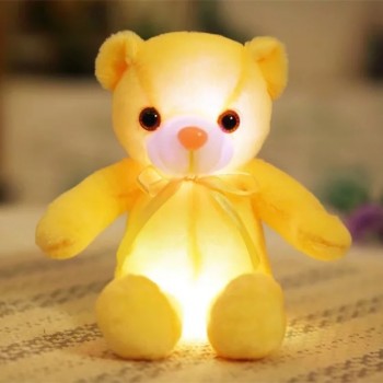 LYDBAOBO 1PC 32CM Creative Light Up LED Teddy Bear Stuffed Animals Plush Toy Glowing Teddy Bear Luminous Christmas Gift for Kids