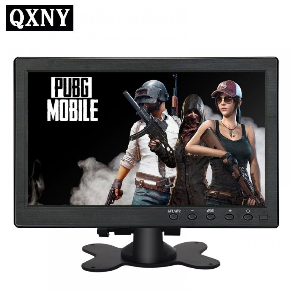 QXNY 10.1 LCD HD Monitor amp; Computer Display Color Screen 2Channel Video Input Security Monitor With BNC / AVI / VGA / HDMI