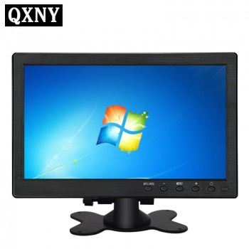 QXNY 10.1 LCD HD Monitor amp; Computer Display Color Screen 2Channel Video Input Security Monitor With BNC / AVI / VGA / HDMI