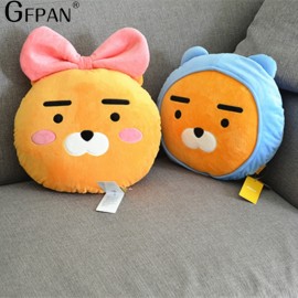 1PC 35cm Kawaii Kakao Friends Plush Pillow Stuffed Cartoon Dolls Ryan Cute Cocoa Stuffed Toys Wedding Gifts For Kids Children