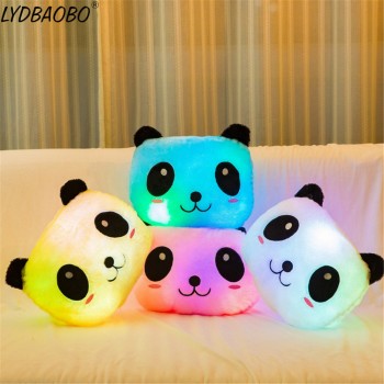 Creative Luminous Pillow Panda Cushion Colorful Glowing Infant Appease Animal Plush Doll Led Light Toy Girl Kids Christmas Gifts