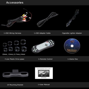 XST 11.6 Inch Car Headrest DVD Player Monitor 1920*1080 Touch Button Support HD 1080P Video/USB/SD/IR/FM/HDMI/Speaker/Game