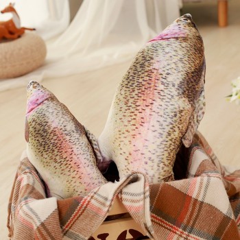 1pc 40/60 cm Simulation Salmon Pillow lifelike Modelling Plush Toy Soft Stuffed fish Doll Cute Cushion Creative gifts child kid