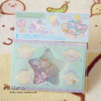 Lovely My Melody Kitty Little Twin Stars Cinnamoroll Pudding Dog PVC Sticker Decoration Index Stickers for kids toys
