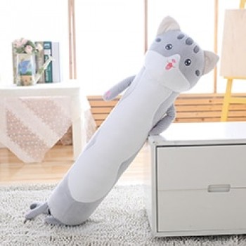 Long Body Animals Plush Pillow Stuffed Cylindrical Bolster Sleeping Companion Kids Adults Rabbit/Bear/Dino/Giraffe/Cat 95/140cm