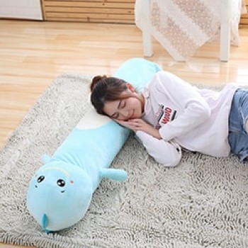 Long Body Animals Plush Pillow Stuffed Cylindrical Bolster Sleeping Companion Kids Adults Rabbit/Bear/Dino/Giraffe/Cat 95/140cm