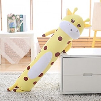 Long Body Animals Plush Pillow Stuffed Cylindrical Bolster Sleeping Companion Kids Adults Rabbit/Bear/Dino/Giraffe/Cat 95/140cm