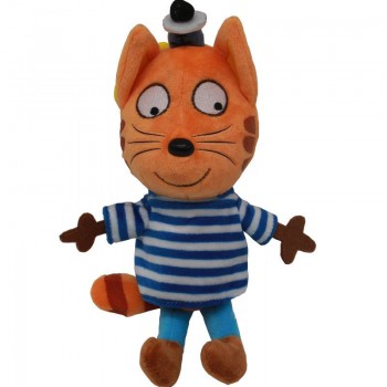 3pcs/lot Russian Cartoon Three Happy Kittens Cat With Musical Singing Suffed Plush Toys Soft Animals Cat Toy for Kids Gifts