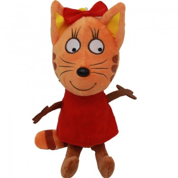 3pcs/lot Russian Cartoon Three Happy Kittens Cat With Musical Singing Suffed Plush Toys Soft Animals Cat Toy for Kids Gifts