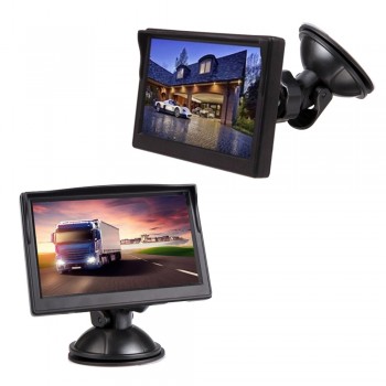 Podofo 4.3 Car monitor TFT LCD Car Rear View Monitor Parking Rearview System for Backup Reverse Camera Support VCD DVD Auto TV