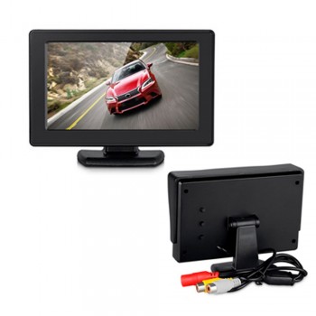 Podofo 4.3 Car monitor TFT LCD Car Rear View Monitor Parking Rearview System for Backup Reverse Camera Support VCD DVD Auto TV