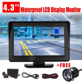 TFT LCD Car Monitor DVD Radar Detector Rearview Mirror Waterproof Rear View Backup Camera Parking Reverse Sensor System Assistan