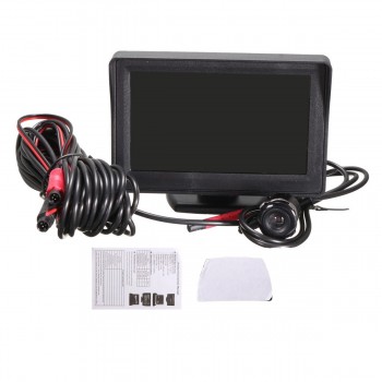 TFT LCD Car Monitor DVD Radar Detector Rearview Mirror Waterproof Rear View Backup Camera Parking Reverse Sensor System Assistan