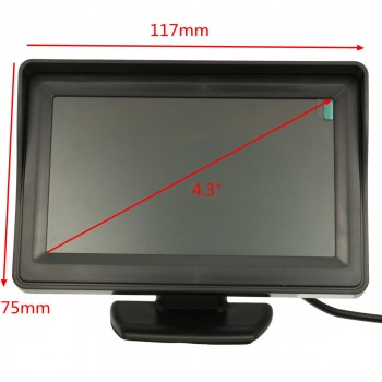 TFT LCD Car Monitor DVD Radar Detector Rearview Mirror Waterproof Rear View Backup Camera Parking Reverse Sensor System Assistan