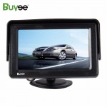 Buyee 4.3 Inch TFT LCD car monitor rearview display 2 AV inputs for Rear view backup camera parking monitor system for Truck RV
