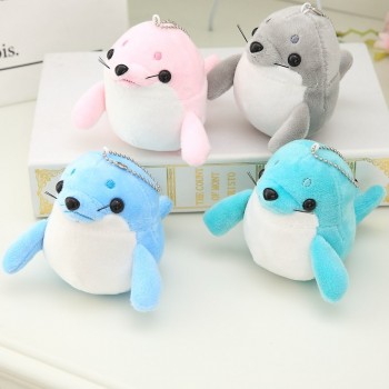 1pc 10cm Kawaii Plush Donkey Seals Keychains Stuffed Plush Keychain Small Pendants Decoration Girls Gifts Kids Toys