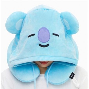 Eva2king Kpop Stars BTS Plush Pillows BT21 Bangtan Boys Cartoon U-shape Pillow Soft Stuffed Plush Toys Gifts For Children Adults