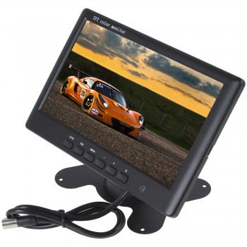 Sale 7 Inch HD 800 x 480 Super Thin Color TFT LCD 2 Channels Video Input Car Rear View Monitor