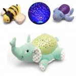 Cute Birthday Gift Musical Animal Lamp Baby Sleep Appease Sleepy Stuffed Toy with Light Led Night Light Stars Projector